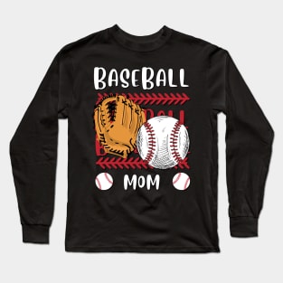 My Favorite Baseball Player Calls Me Mom Gift for Baseball Mother mommy mama Long Sleeve T-Shirt